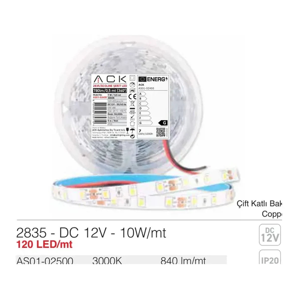 ACK Şerit LED – AS01-02504 ürün görseli