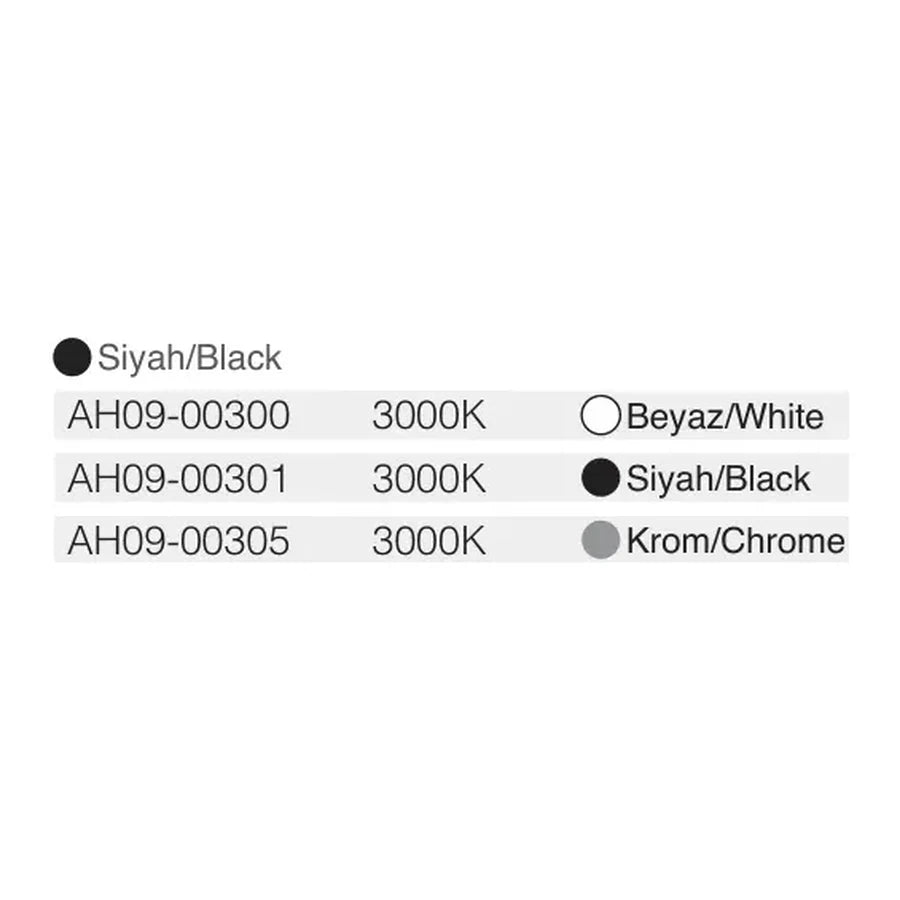 [Teknik çizim] ACK Aluminium LED Aplique – AH09-00300 teknik çizim