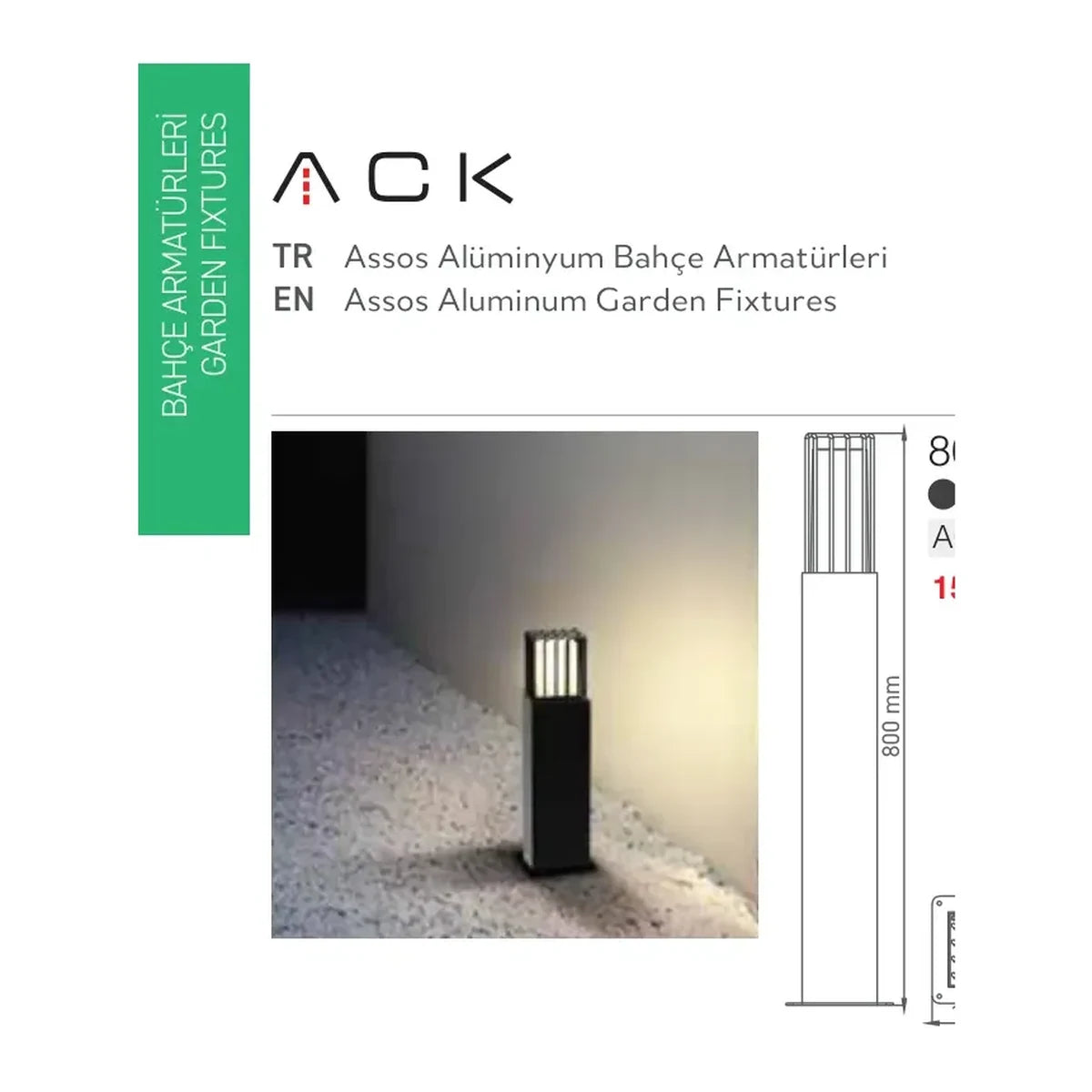 ACK Bahçe Armatürü – AG36-00402 ürün görseli