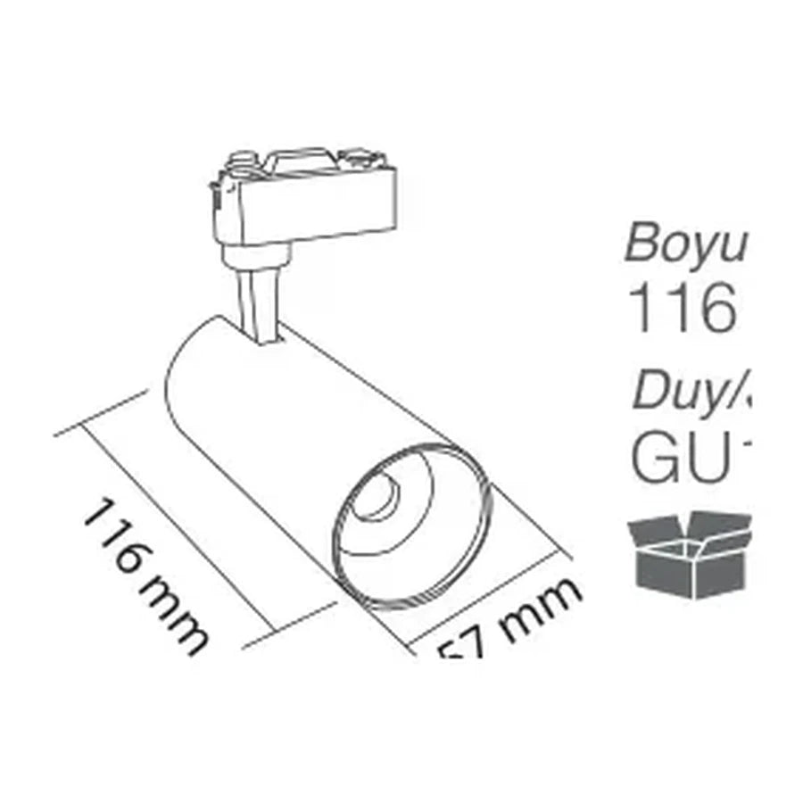 [Ölçü çizimi] ACK Ray Armatürü – AD30-05027 ölçü çizimi