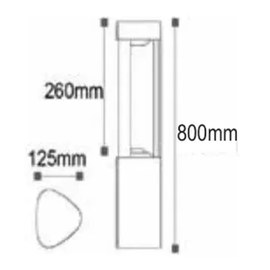 [Teknik çizim] ACK Bahçe Armatürü – AG43-02102 teknik çizim
