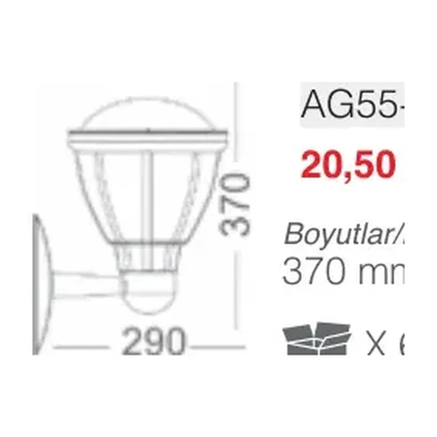 ACK Bahçe Armatürü – AG55-05021 ürün görseli