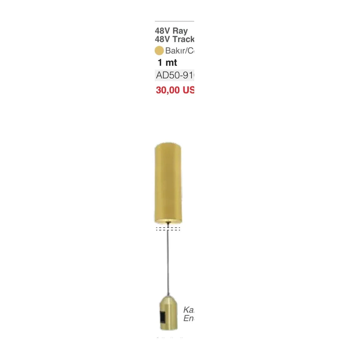 ACK Ray Armatürü Bakır – AD50-95007 ürün görseli