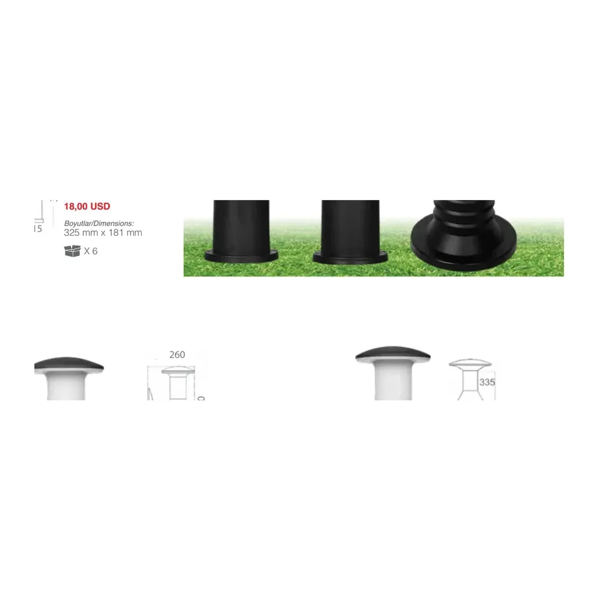 ACK Bahçe Armatürü – AG55-04221 kullanım görseli