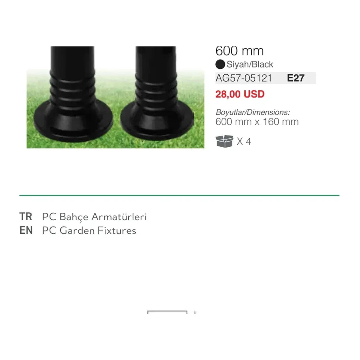 ACK Bahçe Armatürü – AG57-03021 ürün görseli