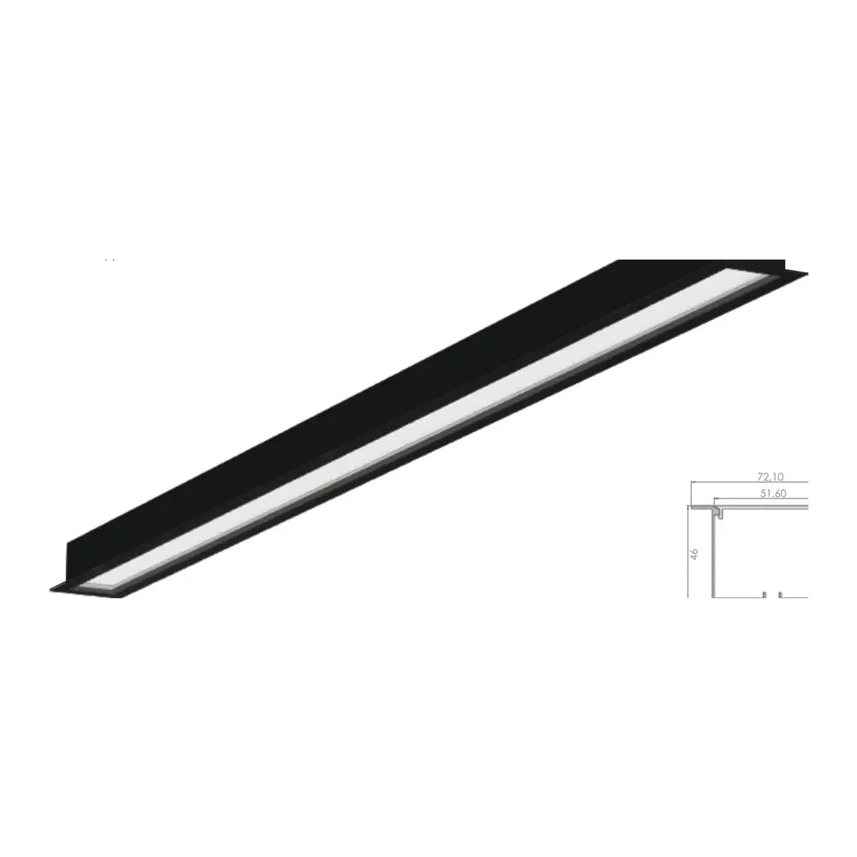[Teknik çizim] ACK Lineer/Bant Armatür – AL03-22200 teknik çizim